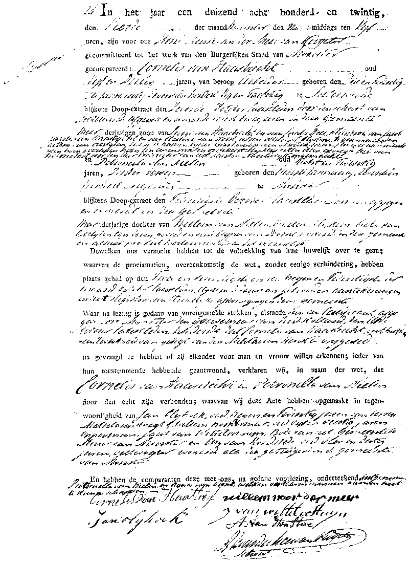 18201104 huw akte 24 Cornelis v Haastrecht - Petronella v Nielen